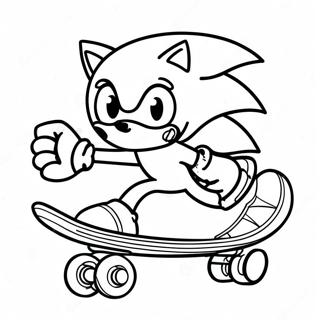 Sonic Skateboard Kleurplaten