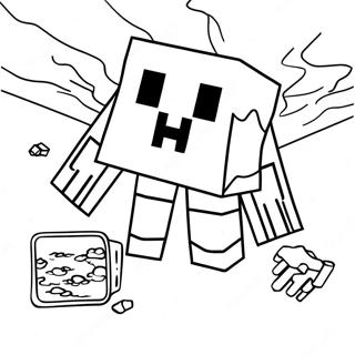 Minecraft Ghast Zwevend In De Lucht Kleurplaat 60003-47473