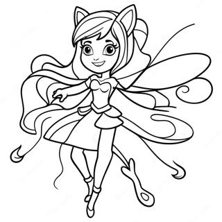 Winx Club Stella Kleurplaten