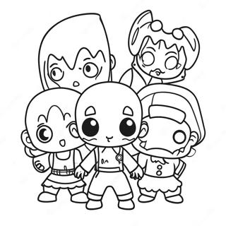 Chibi Horror Personages Kleurplaat 60123-47573