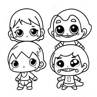 Chibi Horror Personages Kleurplaat 60123-47575