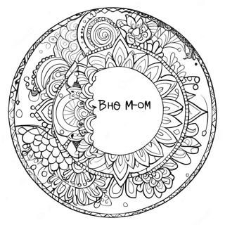 Boho Maan Mandala Kleurplaat 60163-47602