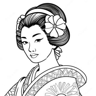 Geisha Kleurplaten