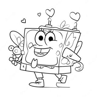 Spongebob Valentijnsdag Kleurplaat 60603-47949