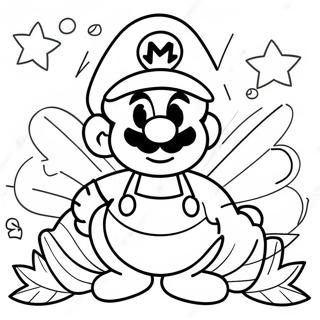 Vrolijk Thanksgiving Mario Kleurplaten