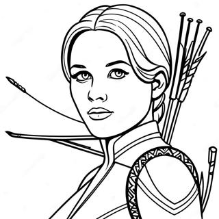 Katniss Everdeen Kleurplaat 61163-48397