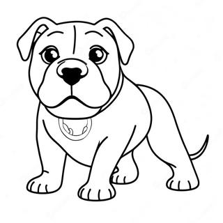 Speelse Amerikaanse Bulldog Kleurplaat 61594-48741