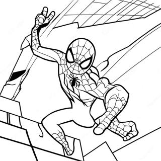 Web Slingerende Spiderman Kleurplaat 6171-4922