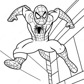 Web Slingerende Spiderman Kleurplaat 6171-4924