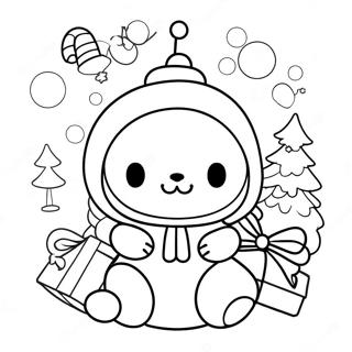 Kerst Sanrio Kleurplaten