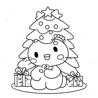 Kerst Sanrio Kleurplaten