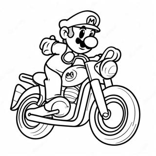 Mario Op Kleurige Motor Kleurplaat 62423-49415