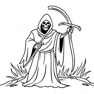 Grim Reaper Met Zeis Kleurplaat 6271-4985