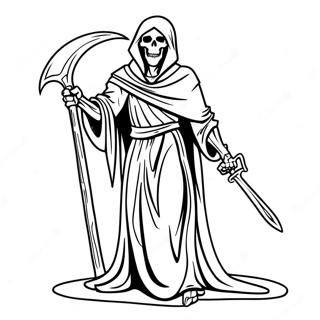 Grim Reaper Met Zeis Kleurplaat 6271-4987