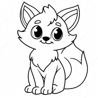 Schattige Anime Furry Vos Kleurplaat 62994-49841