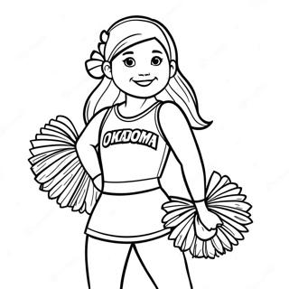 Oklahoma Sooners Cheerleader Kleurplaat 63544-50277