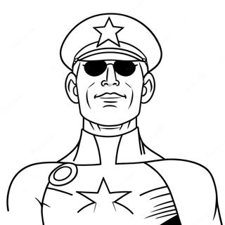 Captain Man Kleurplaat 63663-50365