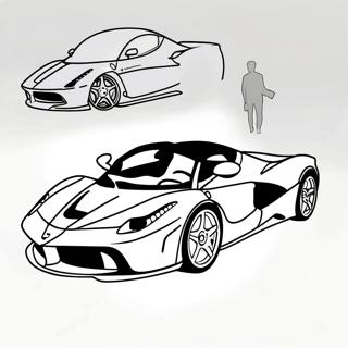 Slanke Laferrari Ferrari Kleurplaat 63854-50521