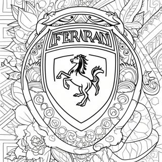 Ferrari Logo Kleurplaat 640-505