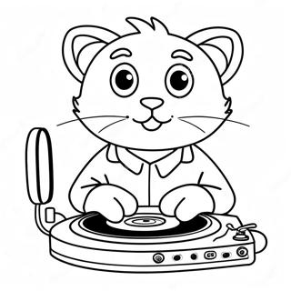 Dj Catnip Kleurplaat 64223-50865