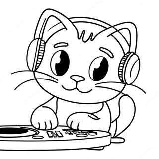 Dj Catnip Kleurplaat 64223-50867