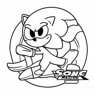 Team Sonic Racing Logo Kleurplaat 64433-50988