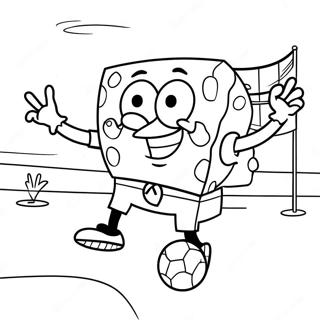 Spongebob Voetbal Spelen Kleurplaten