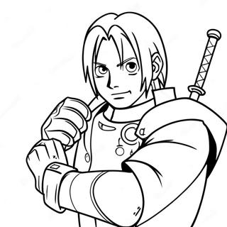 Edward Elric Met Zijn Automail Arm Kleurplaat 66134-52351