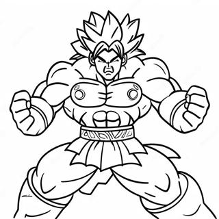 Broly In Strijdhouding Kleurplaat 6651-5293