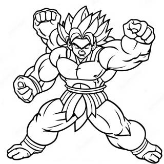 Broly In Strijdhouding Kleurplaat 6651-5296