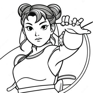 Chun Li Kleurplaat 66614-52701