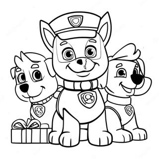 Kerst Paw Patrol Kleurplaten