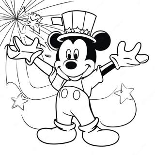 Mickey 4 Juli Kleurplaten