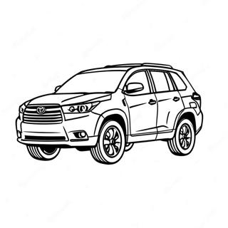 Toyota Highlander Vooraanzicht Kleurplaat 67994-53813