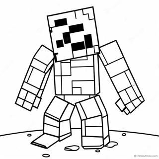 Minecraft Sneeuw Golem Kleurplaat 68324-54061