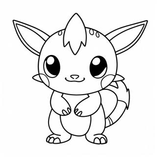 Legendarische Chibi Pokemon Kleurplaat 68884-54513