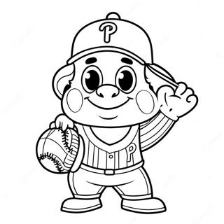 Phillies Mascotte Kleurplaat 69054-54649