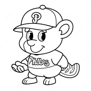 Phillies Mascotte Kleurplaat 69054-54651