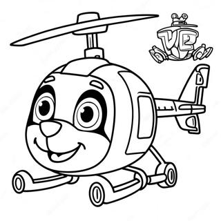 Paw Patrol Skye Helicopter Kleurplaten