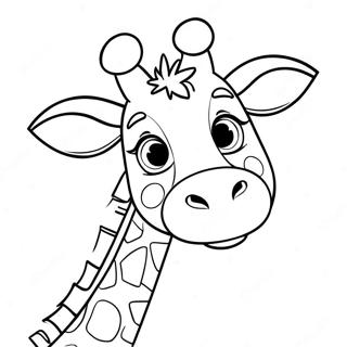 Blije Geoffrey De Giraffe Kleurplaat 69875-55317