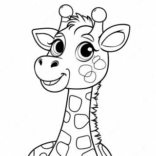 Blije Geoffrey De Giraffe Kleurplaat 69875-55318