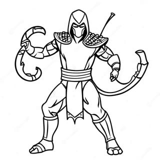 Scorpion Mortal Kombat Klassiek Kostuum Kleurplaat 70675-55954