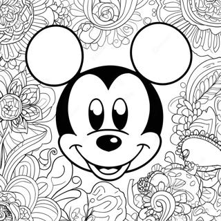 Mickey Mouse Gezicht Kleurplaat 70724-55979