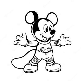 Mickey Mouse In Een Kleurrijk Ruimtepak Kleurplaat 70955-56165