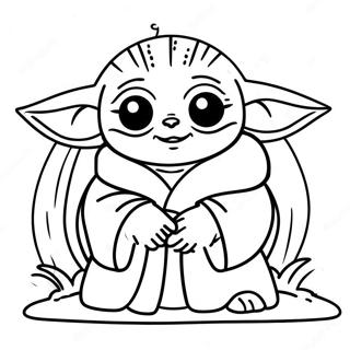 Baby Yoda Paashaas Kleurplaat 71244-56389