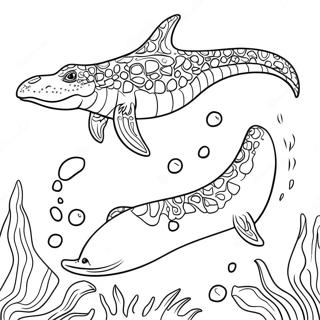 Mosasaurus Kleurplaten