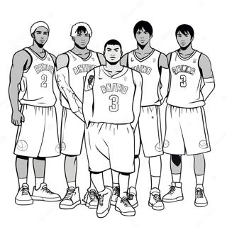 Kurokos Basketbal Team Kleurplaat 72314-57253