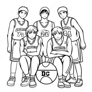 Kurokos Basketbal Team Kleurplaat 72314-57254