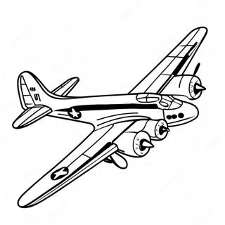 Vintage B 17 Bomber Vliegende Kleurplaat 73905-58524