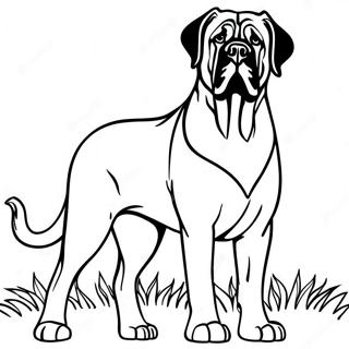 Engelse Mastiff Trots Staand Kleurplaat 74104-58684